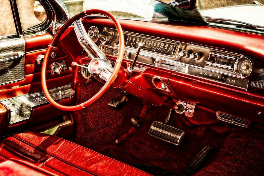 Picture of a classic car dashboard