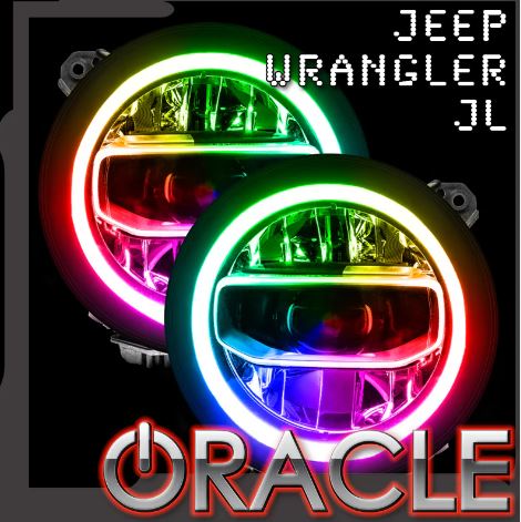 Oracle Lighting 1346-335 - Jeep Gladiator JT ColorSHIFT RGB+W Headlight DRL Upgrade Kit - SMD ColorSHIFT - w/BC1 Controller