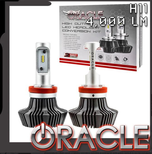 Oracle Lighting 5235-001 - H11 - 4,000+ Lumen LED Light Bulb Conversion Kit (Low Beam) -