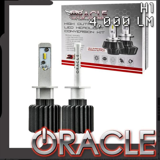 Oracle Lighting 5243-001 - H1 - 4,000+ Lumen LED Light Bulb Conversion Kit High/Low Beam (Projector) -