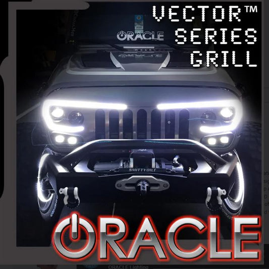 Oracle Lighting 5817-PRO - VECTOR Pro-Series Full LED Grill for Jeep Wrangler JK -