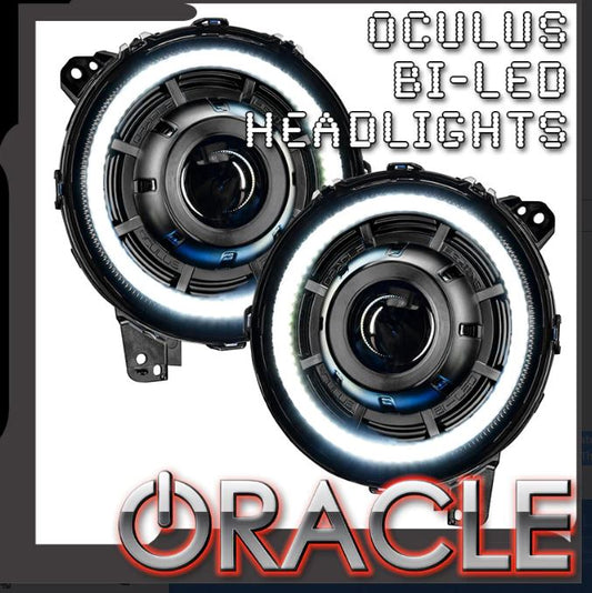 Oracle Lighting 5839-504 - Oculus Bi-LED Projector Headlights for Jeep Wrangler JL/ Gladiator JT - Matte Black