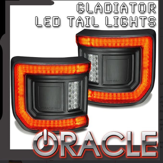 Oracle Lighting 5882-504 - Flush Mount LED Tail Lights for Jeep Gladiator JT - Standard Red