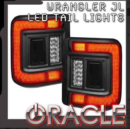 Oracle Lighting 5884-504 - Flush Mount LED Tail Lights for Jeep Wrangler JL - Standard Red
