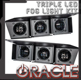 Oracle Lighting 5890-001 - 2021-2024 Ford Bronco Triple LED Fog Light Kit for Steel Bumper - White