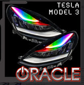 Oracle Lighting 1286-335 - 201720 Tesla Model 3 Headlights ColorSHIFT DRL Upgrade - ColorSHIFT - w/BC1 Controller