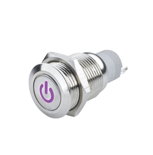 Oracle Lighting 2009-007 - Pre-Wired Power Symbol Flush Mount LED Switch - On/Off UV/Purple