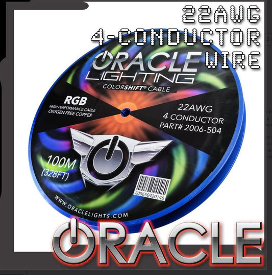 Oracle Lighting 2006-504 - 22AWG 4 Conductor RGB Installation Wire 100M (328ft) Spool - RGB