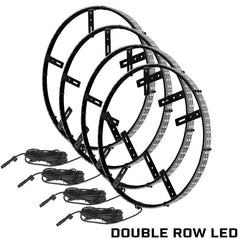 Oracle Lighting 4228-001 - LED Illuminated Wheel Rings - Single / Double Row LED - Double Row LED White