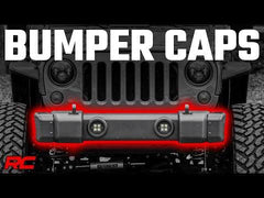Rough Country 1047 Front Bumper Caps Jeep Wrangler JK/Wrangler Unlimited (2007-2018)