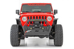 Rough Country 10597A Front Bumper Stubby | Trail | Jeep Gladiator JT/Wrangler JK & JL/Wrangler Unlimited 4WD