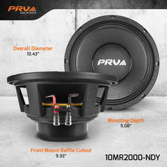PRV Audio 10MR2000-NDY 10" Midrange Loudspeaker
