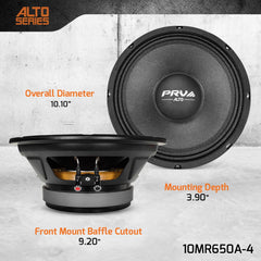 PRV Audio 10MR650A-4 10" Midrange Loudspeaker