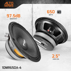 PRV Audio 10MR650A-4 10" Midrange Loudspeaker