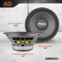 PRV Audio 10MR650A 10" Midrange Loudspeaker