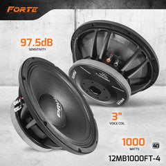 PRV Audio 12MB1000FT-4 12" Midbass Loudspeaker