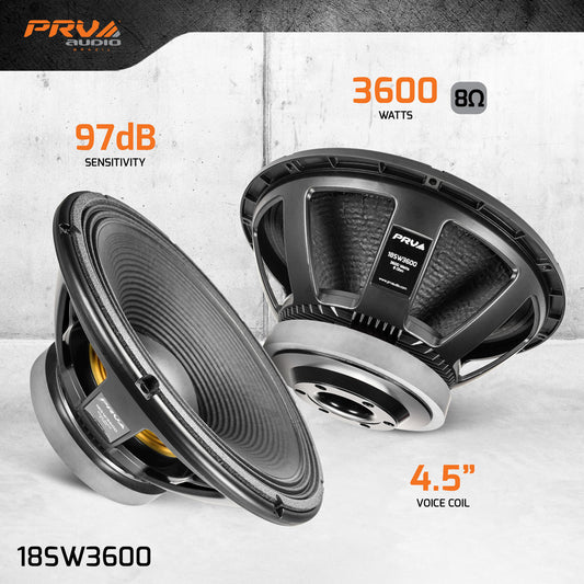 PRV Audio 18SW3600 18" Subwoofer Loudspeaker