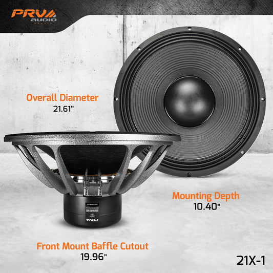 PRV Audio 21X-1 21" Subwoofer Loudspeaker  Reinforced Edition