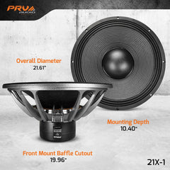 PRV Audio 21X-1 21" Subwoofer Loudspeaker Reinforced Edition