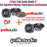 2 PAIR OF Polk Audio DB402   DB+ Series 4" 2-way car speakers (2 Pair) DB 402
