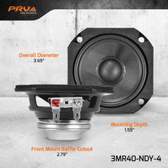 PRV Audio 3MR40-NDY-4 3" Neodymium Midrange Loudspeaker