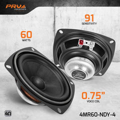 PRV Audio 4MR60-NDY-4 4" Neodymium Midrange Loudspeaker