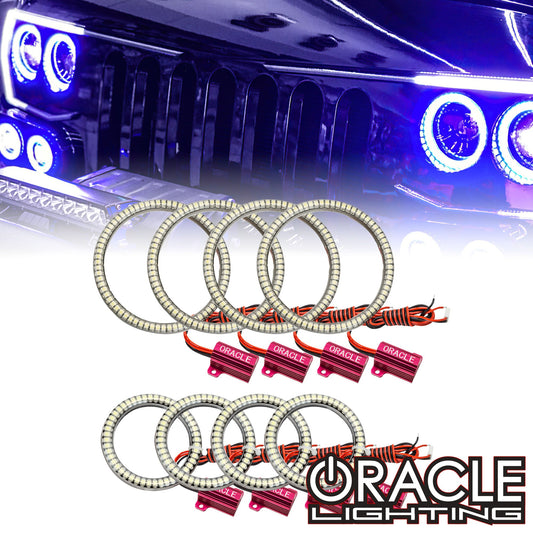 Oracle Lighting 5835-334 - Vector Series Grill LED Halo Kit - JK/JL/JT - ColorSHIFT - w/No Controller