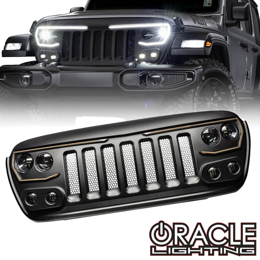 Oracle Lighting 5837-PRO - VECTOR Pro-Series Full LED Grill for Jeep Wrangler JL/ Gladiator JT -