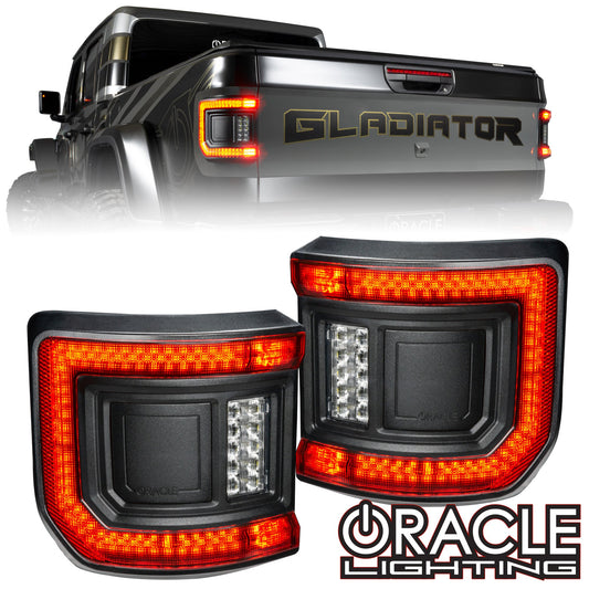 Oracle Lighting 5882-504 - Flush Mount LED Tail Lights for Jeep Gladiator JT - Standard Red