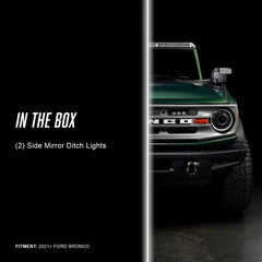 Oracle 5894-001 Ford Bronco 2021-2023 LED Off-Road Side Mirror Ditch Lights