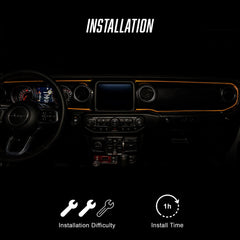 Oracle 4236-333 Jeep Wrangler JL/Gladiator JT ColorSHIFT® Fiber Optic LED Interior Kit
