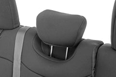 Rough Country Neoprene Seat Covers (fits) 2018-2024 Jeep Wrangler JL 4DR 1st/2nd Row | Water Resistant | 91010 , Black