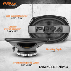 PRV Audio 69MR500CF-NDY-4 6X9" Neodymium Midrange Loudspeaker
