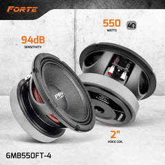 PRV Audio 6MB550FT-4 6.5" Midbass Loudspeaker