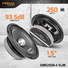 PRV Audio 6MR250B-4 SLIM 6.5" Midrange Bullet Slim Loudspeaker