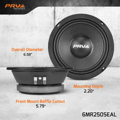 PRV Audio 6MR250SEAL 6.5" Sealed Basket Midrange Loudspeaker