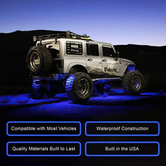 Oracle 5818-333 Bluetooth + RF ColorSHIFT® Underbody Wheel Well Rock Light Kit - 4 PCS