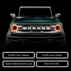 Oracle 5888-023-MF Integrated Windshield Roof LED Light Bar System for 2021+ Ford Bronco
