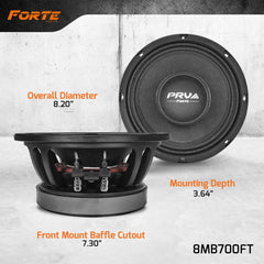 PRV Audio 8MB700FT 8" Midbass Loudspeaker