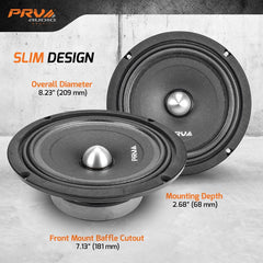 PRV Audio 8MR400B-4 SLIM 8" Midrange Bullet Slim Loudspeaker