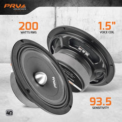 PRV Audio 8MR400B-4 SLIM 8" Midrange Bullet Slim Loudspeaker
