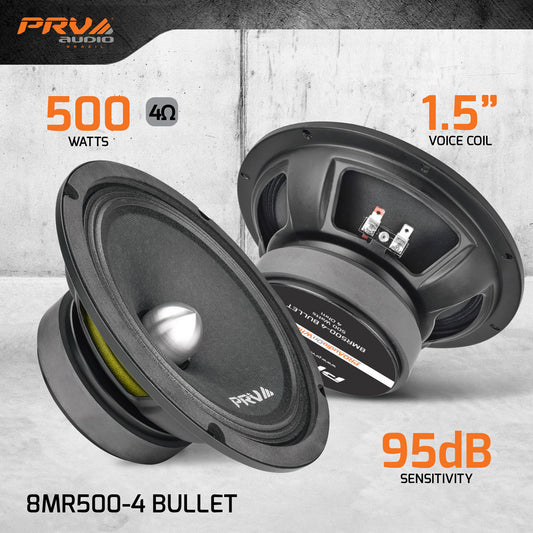 PRV Audio 8MR500-4 BULLET 8" Midrange Bullet Loudspeaker