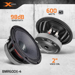 PRV Audio 8MR600X-4 8" Midrange Loudspeaker