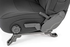 Rough Country Neoprene Seat Covers (fits) 2018-2024 Jeep Wrangler JL 4DR 1st/2nd Row | Water Resistant | 91010 , Black