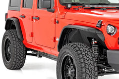 Rough Country 99036 High Clearance LED Flat Fender Flare Kit UV Treated | | Jeep Wrangler JL (18-24)