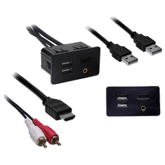 Axxess Interface AXFD-USB USB/AUX/HDMI Knockout Replacement Panel - Ford 2015-2016