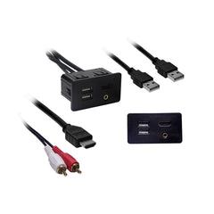 Axxess Interface AXFD-USB USB/AUX/HDMI Knockout Replacement Panel - Ford 2015-2016