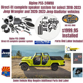 Alpine PSS-24WRA Direct-fit complete speaker system for select 2018-2023 Jeep Wrangler and 2020-2023 Jeep Gladiator vehicles