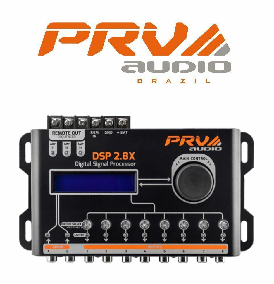 PRV AUDIO DSP 2.8X Car Audio Crossover and Equalizer 8 Channel