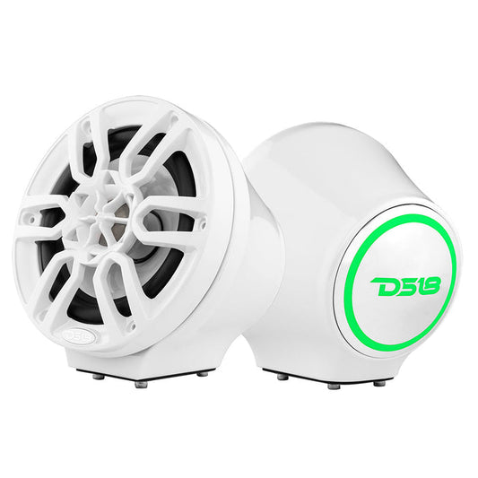 DS18 EN-CFJS6 6.5" Universal Flat Mount Speaker Pod With LED RGB Lights